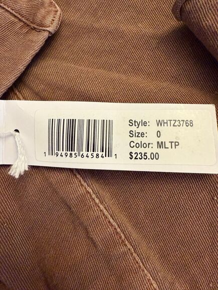 James Perse High Twist Jersey Oversized Polo Brown V-Neck Top NWT Size 0 XS - Picture 5 of 8